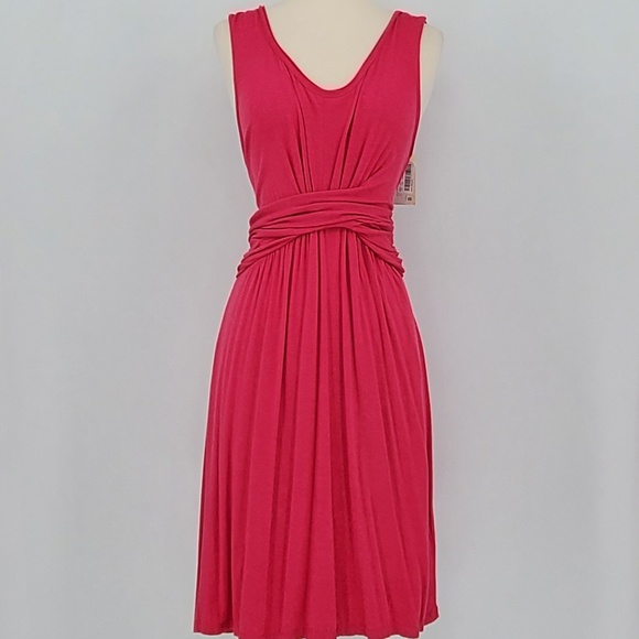 M.S.S.P. Dresses & Skirts - M.S.S.P. Pink Knit Sleeveless Stretch Tank Dress